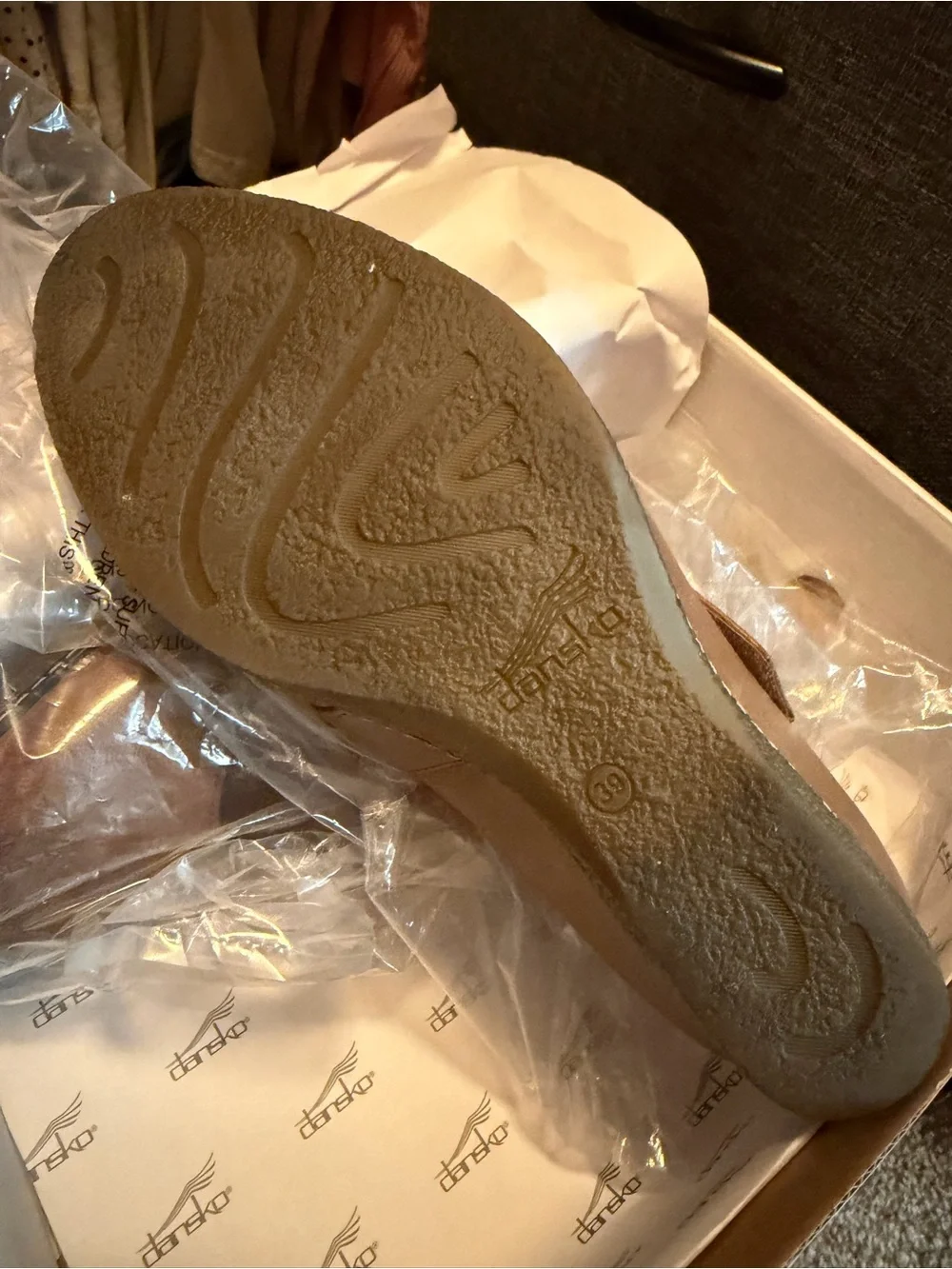 Dansko Tan Mary Jane Platform Pumps